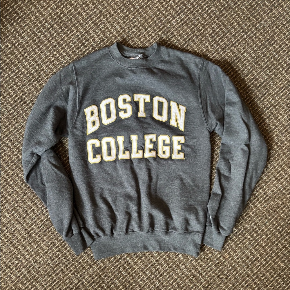 Boston College Champion Grey and Gold Crewneck